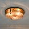 Brass and Blown Murano Glass Flush Mount / Wall Light from Hillebrand, Austria, Image 9