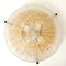 Thick Massive Handmade Glass and Brass Flush Mount or Wall Light, 1960s, Image 6