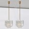 Ice Glass Pendant Lamp from Kalmar, 1970s, Image 11