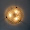 Brass and Blown Murano Glass Wall Light or Flush Mount, 1960s 16