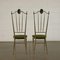 Brass and Foam Fabric Chairs, Italy, 1950s, Set of 2, Image 12