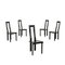 Stühle aus Ycami Metall Leder, 1980er, 5er Set 1