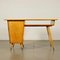 Writing Desk in Veneered Solid Fruitwood and Brass, Argentina, 1950s, Image 9