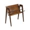 Walnut Stained Magazine Rack with Ash Veneer, Italy, 1950s 1