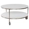 Zanotta Round Coffee Table with Castor-Mounted Wheels, Image 1
