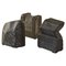 Abstract Dutch Black Granite Geometric Sculptures, Set of 3, Image 1