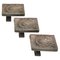 Brutalistische rechteckige Türgriffe aus Bronze für Doppeltüren, 3er Set 1