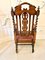Large Antique Victorian Quality Carved Oak Armchair 10