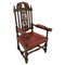 Large Antique Victorian Quality Carved Oak Armchair, Image 1