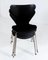 Model 3107 Syveren Black Dining Chairs by Arne Jacobsen for Fritz Hansen, 1960s, Set of 4 10