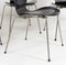 Model 3107 Syveren Black Dining Chairs by Arne Jacobsen for Fritz Hansen, 1960s, Set of 4 9
