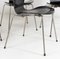 Model 3107 Syveren Black Dining Chairs by Arne Jacobsen for Fritz Hansen, 1960s, Set of 4, Image 9