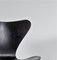 Model 3107 Syveren Black Dining Chairs by Arne Jacobsen for Fritz Hansen, 1960s, Set of 4 2