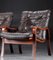 Vintage Danish Lounge Chairs in Coco Leather and Rosewood, Image 3