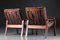 Vintage Danish Lounge Chairs in Coco Leather and Rosewood 4