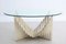 Italian Travertine Marble Coffee Table with Cut Glass Top, 1970s 5
