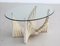 Italian Travertine Marble Coffee Table with Cut Glass Top, 1970s, Image 3