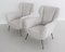 Italian Armchairs in White Velvet in Gigi Radice Style, 1950s, Set of 2, Image 4