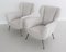 Italienische Sessel mit weißem Samtbezug im Gigi Radice Stil, 1950er, 2er Set 4