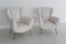 Italian Armchairs in White Velvet in Gigi Radice Style, 1950s, Set of 2 6