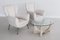 Italian Armchairs in White Velvet in Gigi Radice Style, 1950s, Set of 2 17