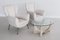 Italian Armchairs in White Velvet in Gigi Radice Style, 1950s, Set of 2 8