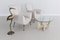 Italienische Sessel mit weißem Samtbezug im Gigi Radice Stil, 1950er, 2er Set 2