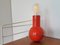 Lámpara de mesa Culbuto roja de Lamperti, Italy, años 70, Imagen 6