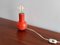 Lámpara de mesa Culbuto roja de Lamperti, Italy, años 70, Imagen 2