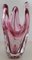 Vintage Pink Colored Crystal Glass Vase from Val Saint Lambert, 1970s, Image 1