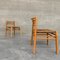 Niederländische Mid-Century Stühle aus Pinienholz & Binse, 2er Set 2