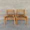 Mid-Century Dutch Pine and Rush Chairs, Set of 2 1