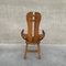 Mid-Century Brutalist Belgian Oak Chair from De Puydt 7