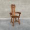 Mid-Century Brutalist Belgian Oak Chair from De Puydt 6