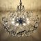 Mid-Century Metal & Crystal Chandelier, Italy, 1970s, Image 8