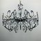 Mid-Century Metal & Crystal Chandelier, Italy, 1970s, Image 3