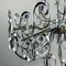 Mid-Century Metal & Crystal Chandelier, Italy, 1970s, Image 6