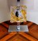 Lampada da tavolo in metallo nichelato e vetro di Murano di Mazzega, Immagine 8