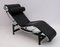 Le Corbusier LC4 Chaise Longue in Genuine Leather and Steel, Italy, 1980s 1