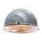 Vintage Industrial Gray Enamel & Clear Round Glass Wall Light 3