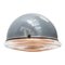 Vintage Industrial Gray Enamel & Clear Round Glass Wall Light, Image 3