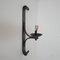 Mid-Century French Brutalist Iron Wall Light, Image 3