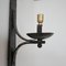 Mid-Century French Brutalist Iron Wall Light 7