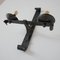 Mid-Century French Brutalist Iron Double Arm Wall Light, Image 3