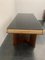 Art Deco Table in Rosewood and Parchment with Top in Black Glass 3