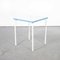 Model 836 French Metal Garden Table in Blue and White, 1950s 1