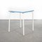 Model 836.2 French Metal Garden Table in Blue and White, 1950s 1