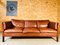 Dänisches Vintage 3-Sitzer Sofa aus cognacfarbenem Leder von Stouby, 1960er 1