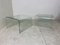 Glass Waterfall Side Table from Fiam, 1980s 2