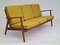 Wool & Teak Wood 3-Seater Sofa, 1960s, Denmark 1